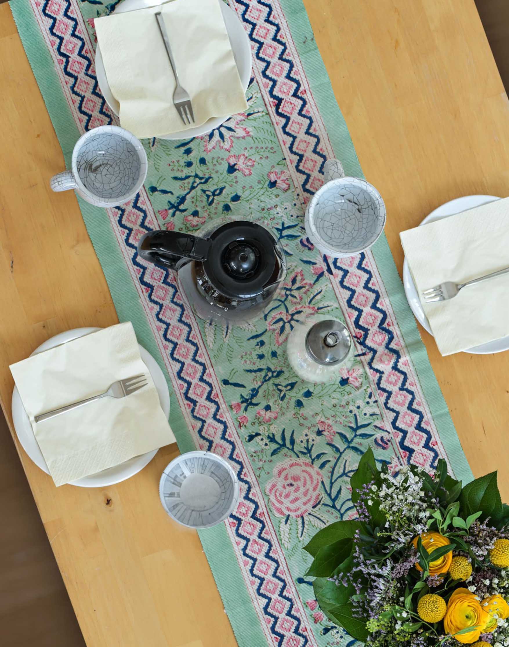 Petal Harmony Table Runner