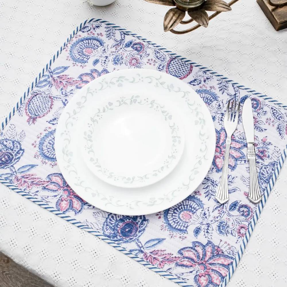 Arctic Blue Reversible Placemats (Set of 6)